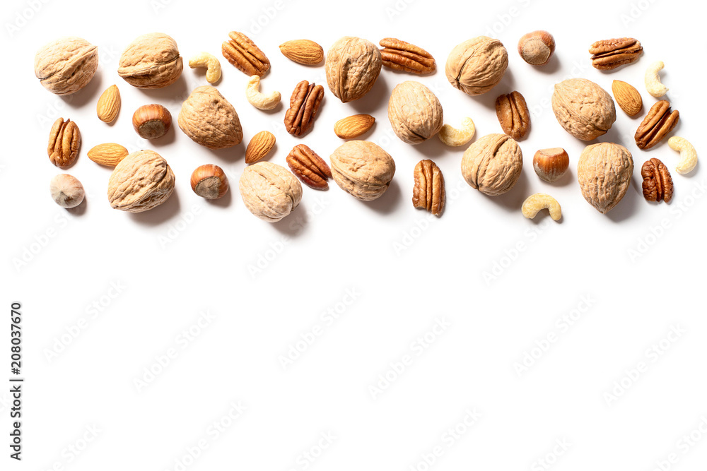 Pattern of nuts mix Pattern of nuts mix