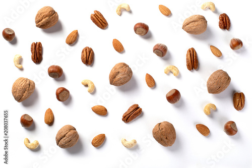 Pattern of nuts mix photo
