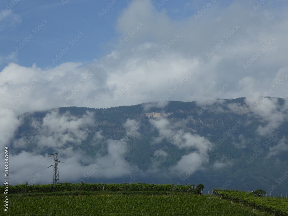 mountains of south tyrol bad weather fog clouds italy europe mountains of south tyrol bad weather fog clouds italy europe