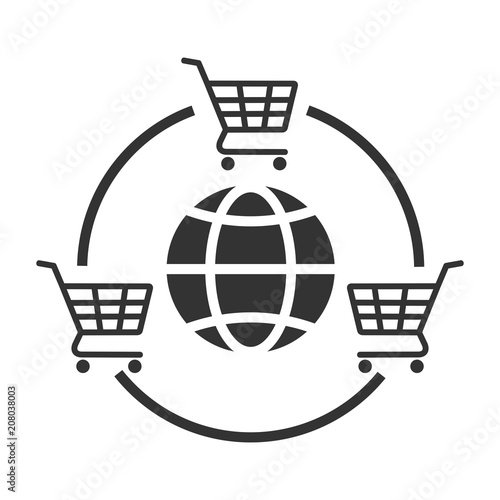 Интернет покупки, продажи. Иконка.