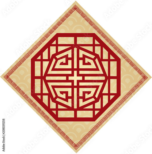 The Classic Chinese Background, The Window Frame Decoration 