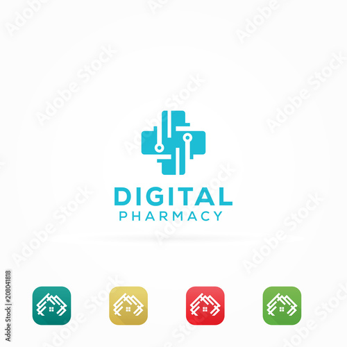 Digital Health Cross Logo