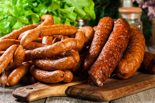 Assorted smoked sausages