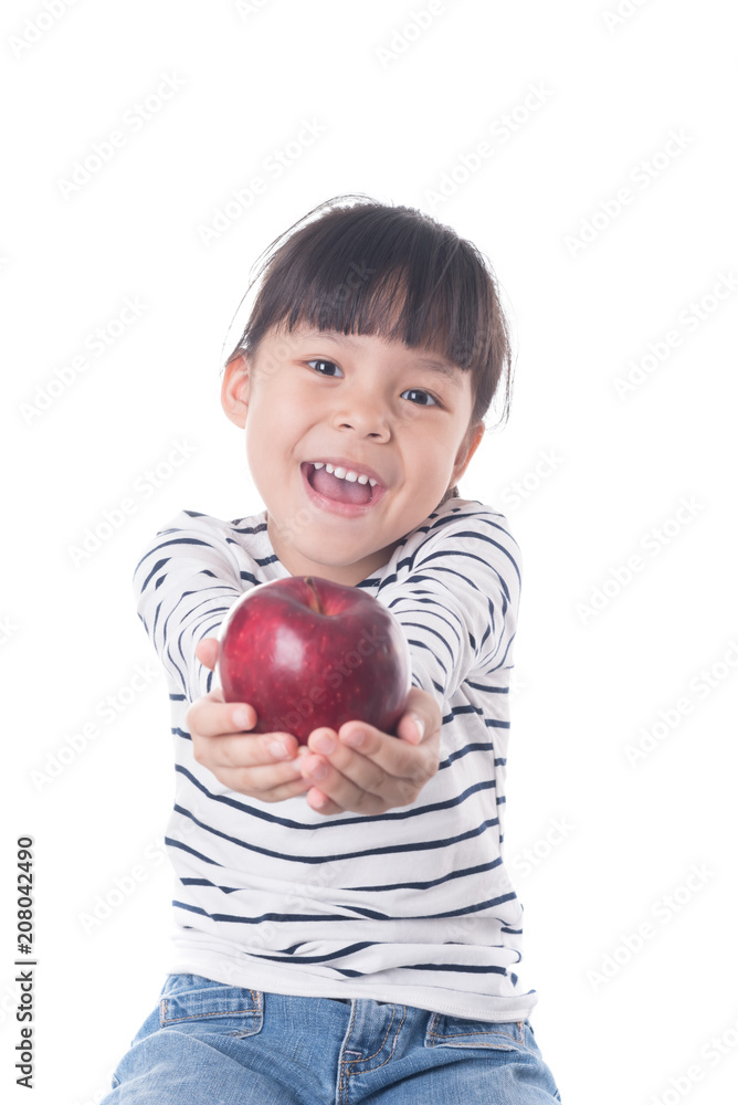 portrait of a little girl eating apple portrait of a little girl eating apple