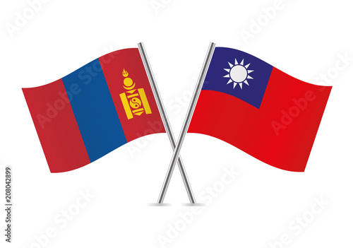 Mongolia and Taiwan flags. Vector illustration. Free Download Mongolia and Taiwan flags. Vector illustration. - GFXLoad