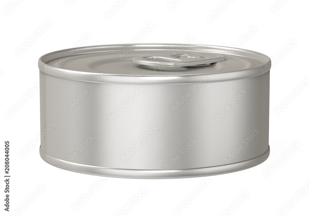 Metal Tin Can Isolated Metal Tin Can Isolated
