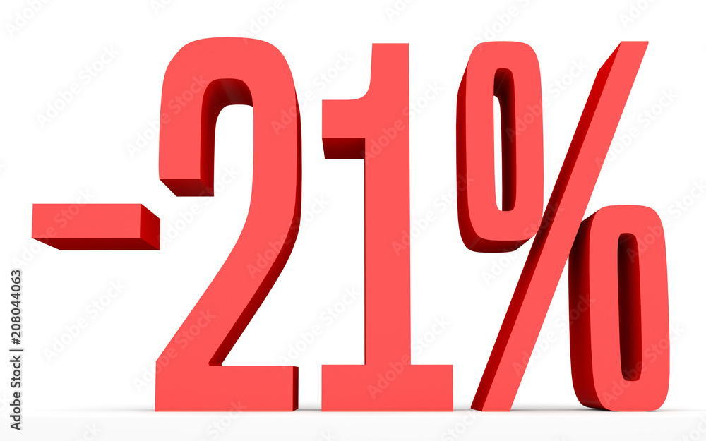 Minus twenty one percent. Discount 21 %.