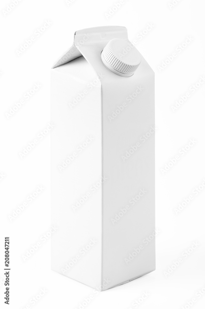 Blank Milk box isolated on white background Blank Milk box isolated on white background