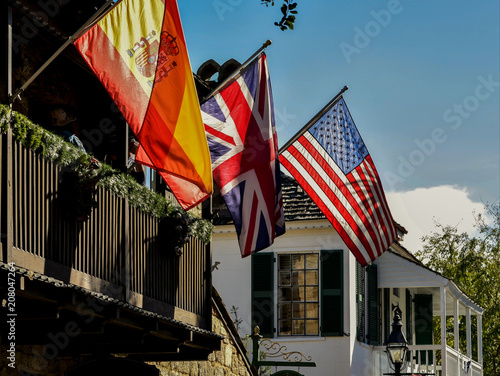 Flags on St. Augustine Street.