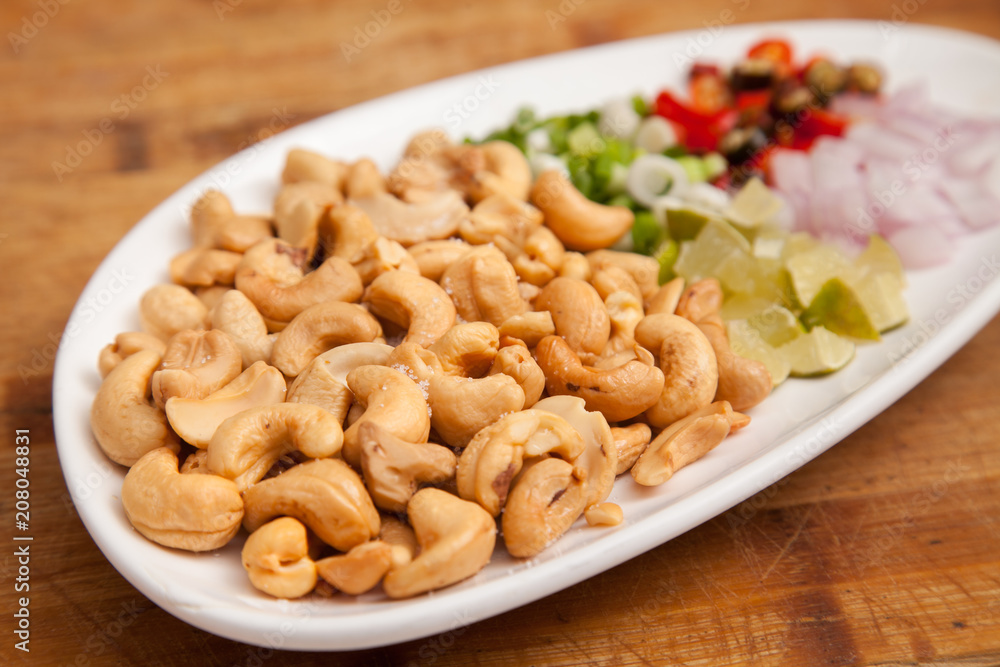 Nuts and spices for cooking - for food background Nuts and spices for cooking - for food background