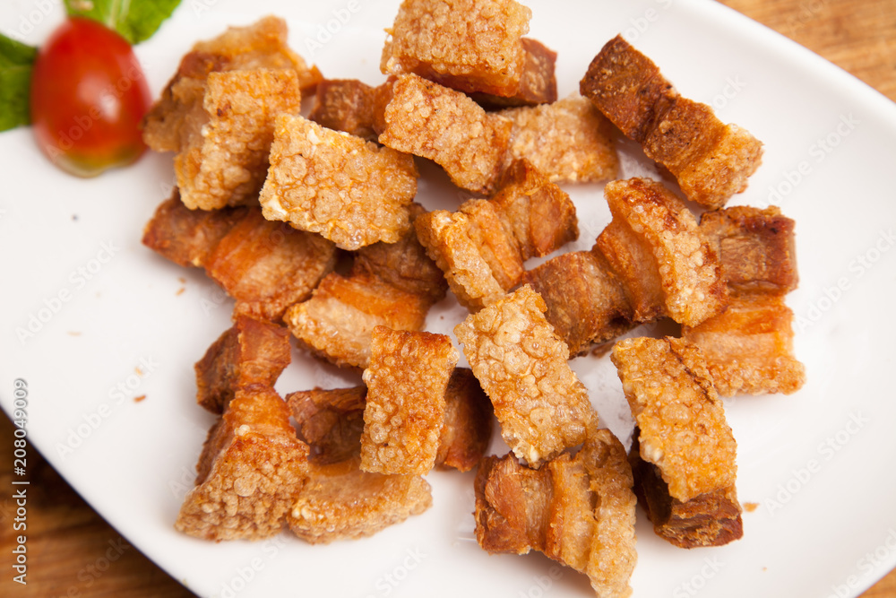 Crispy pork - Thai food. Crispy pork - Thai food.