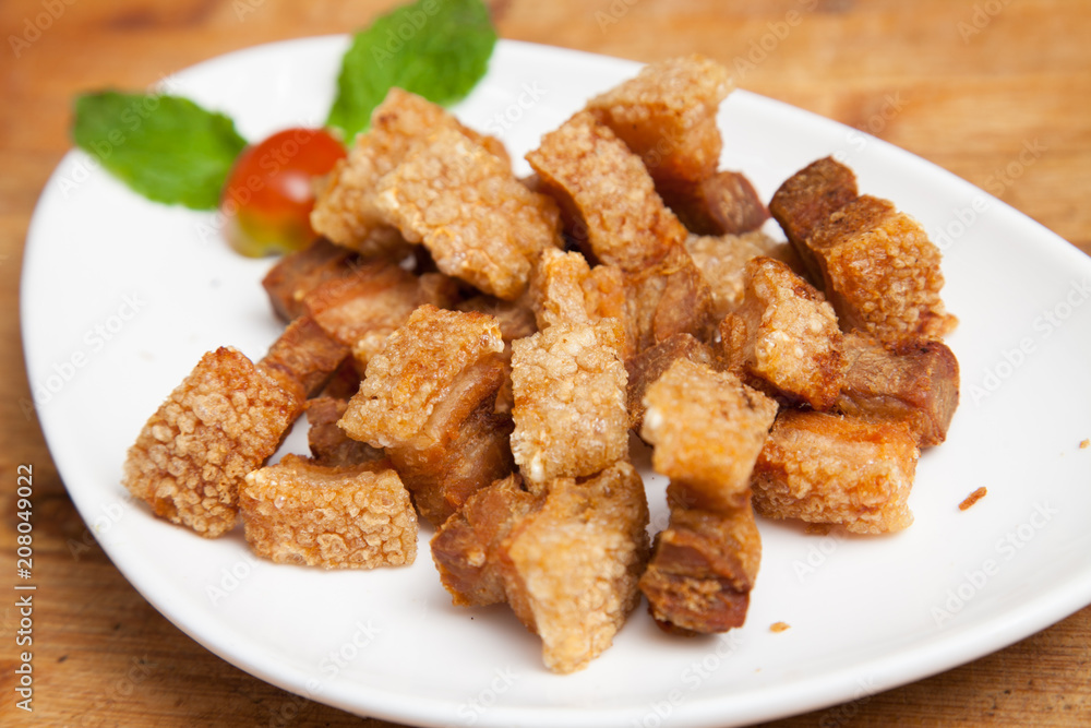 Crispy pork - Thai food. Crispy pork - Thai food.