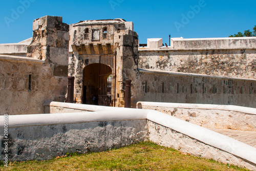 San Francisco de Campeche, Mexico: Old fortress wall and entrance to the historic center. Land gate Puerta de Tierra photo