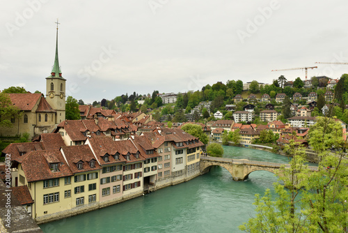 City landscape. Historical places of Bern. Sights of Switzerland.