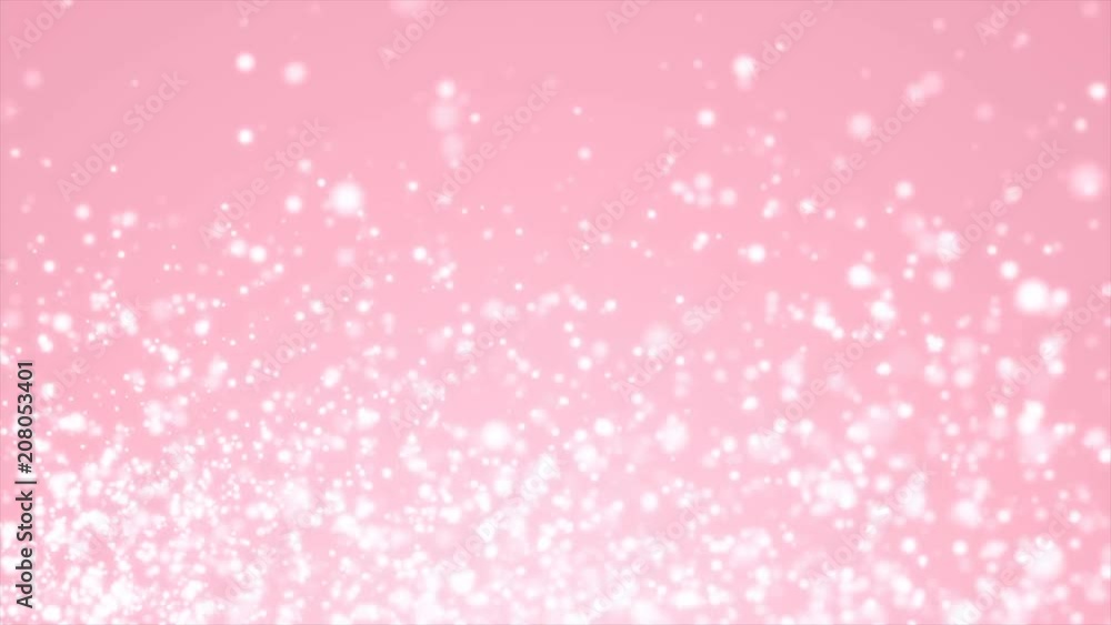4K. Abstract Pink Christmas motion background. Sparkles and round white glitter bokeh particles and light. New year collection 4K. Abstract Pink Christmas motion background. Sparkles and round white glitter bokeh particles and light. New year collection