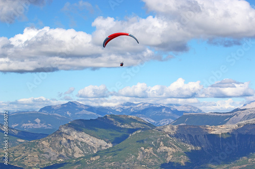 Paraglider in the french Alps