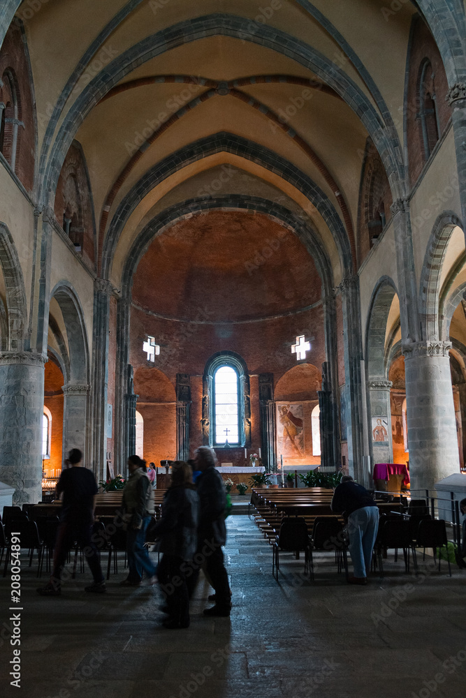 Interior of a catholic gothic church