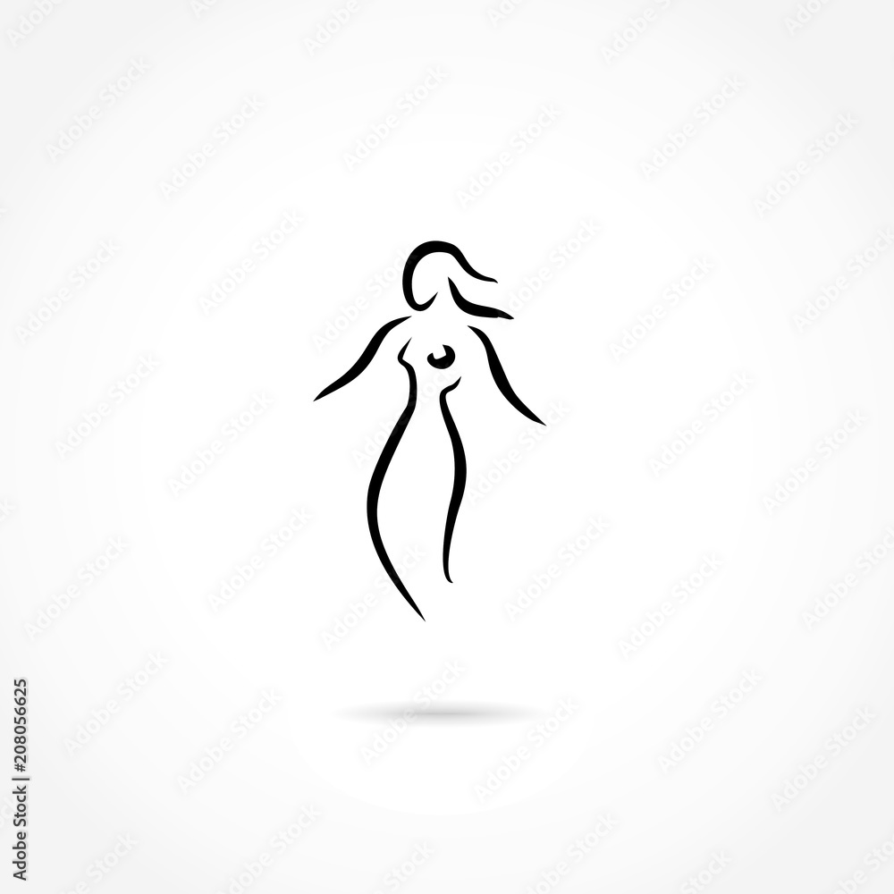 woman line illustration vector Stock Vector | Adobe Stock