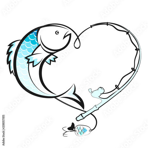 Fish and fishing rod with a reel