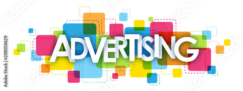 ADVERTISING colorful squares banner