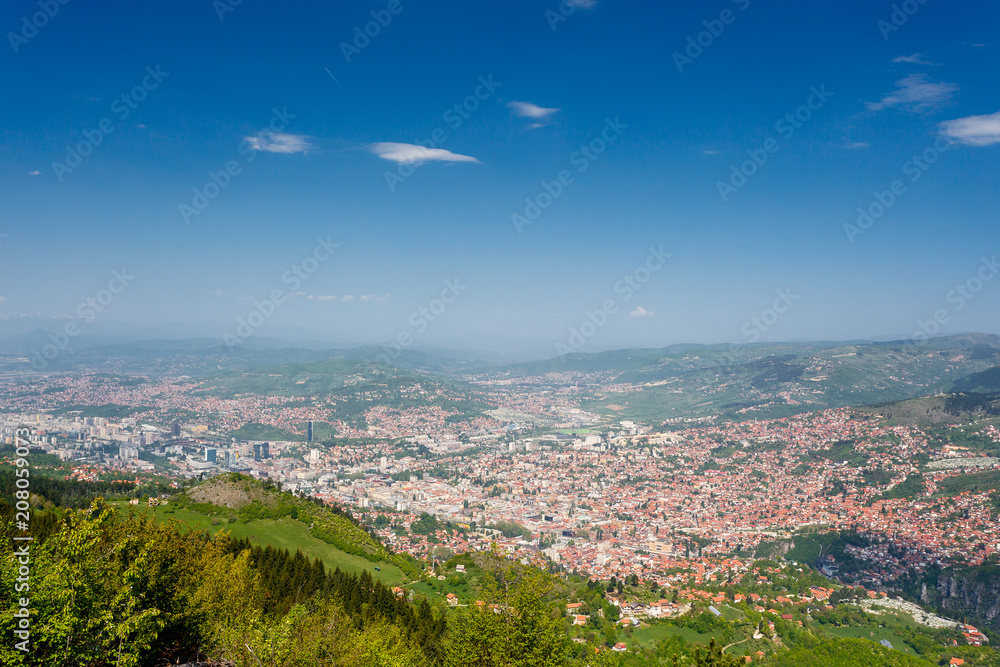 Sarajevo, Bosnia and Herzegovina. Panoramic view from the mountain