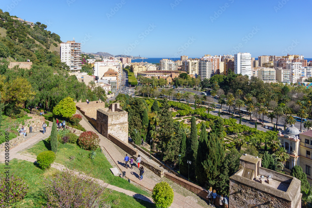 Fototapeta premium Malaga landscape from alcazaba