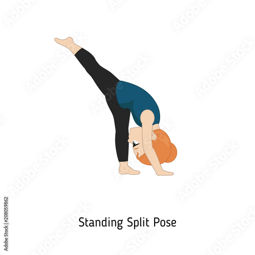 Child doing yoga.