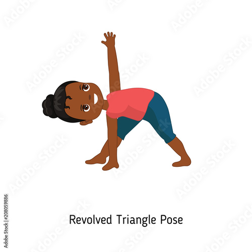 Child doing yoga.
