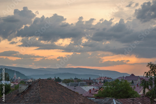 Clouds over the morning city