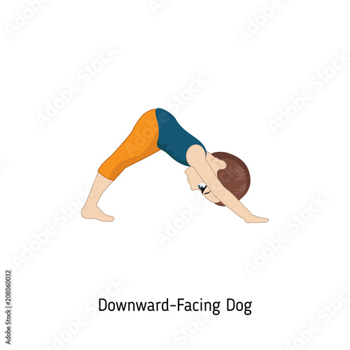 Child doing yoga.
