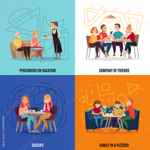 Restaurant Pub Visitors Concept