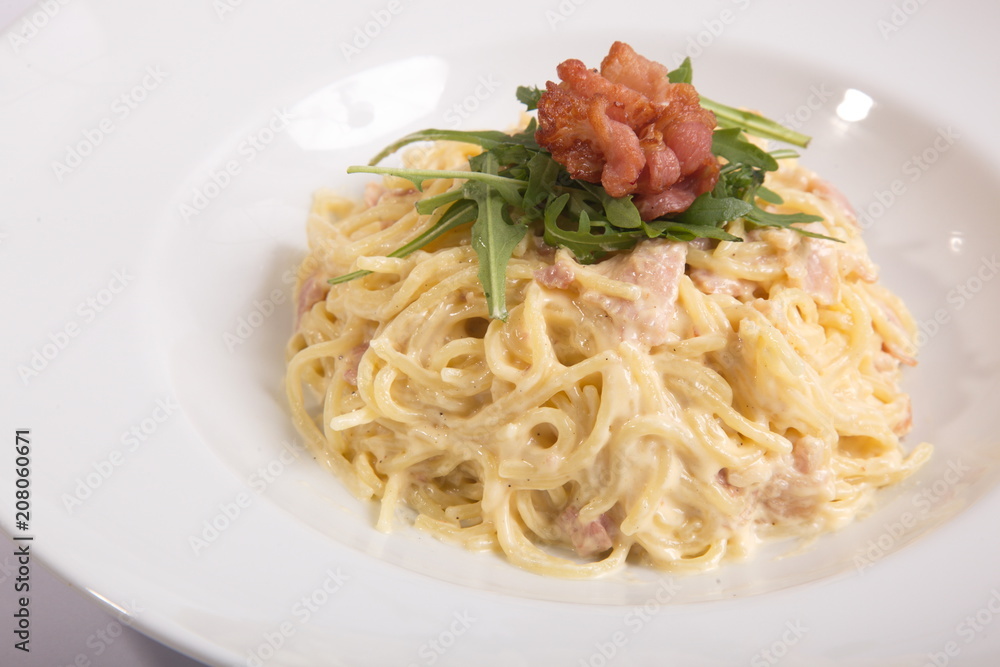 Spaghetti Carbonara plate