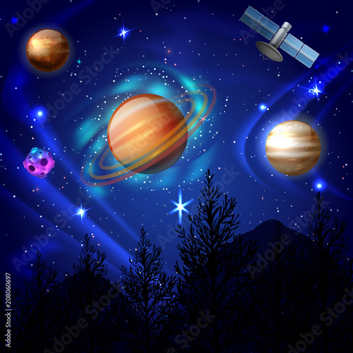 Night Sky Cosmos Composition