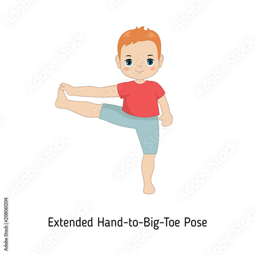 Child doing yoga.