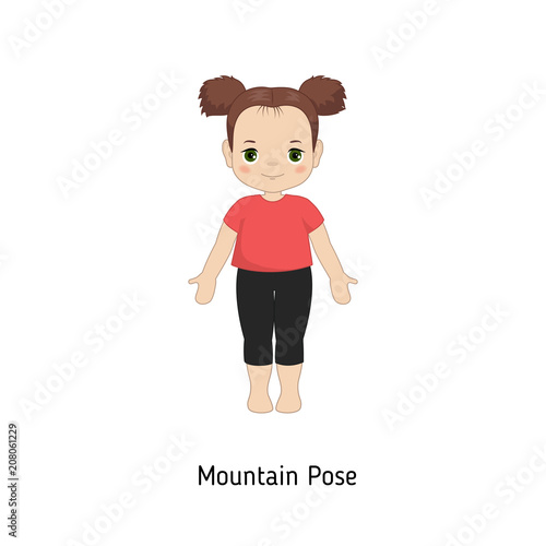 Child doing yoga.