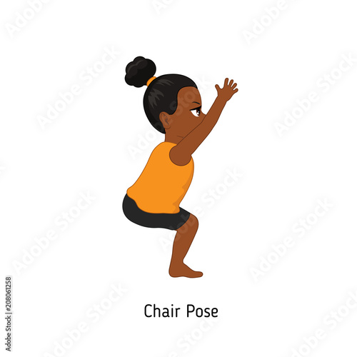 Child doing yoga.