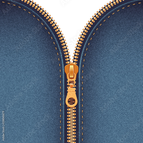 Zipper Realistic Background