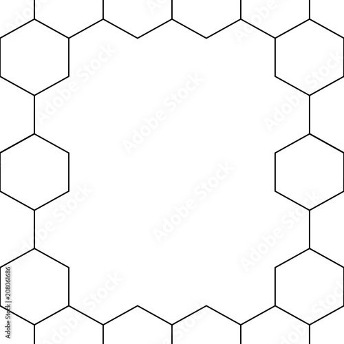 Black Honeycomb Hexagon Bor...