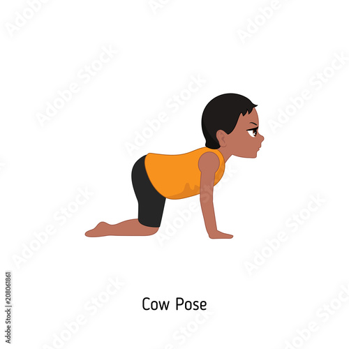 Child doing yoga.