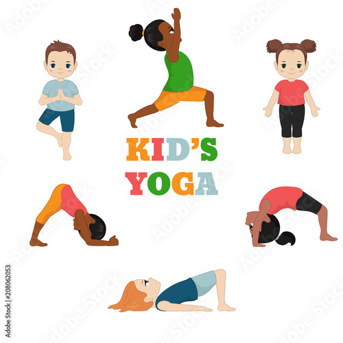 Kids doing yoga.