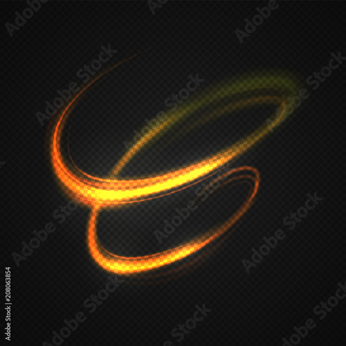 Neon blurry circles at motion