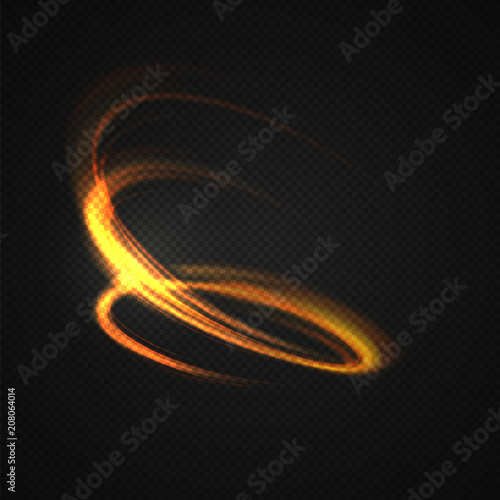Neon blurry circles at motion