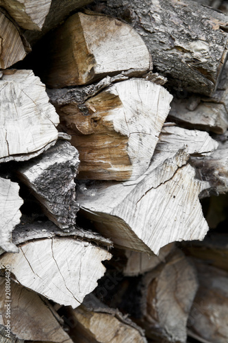 stacked firewood as a background