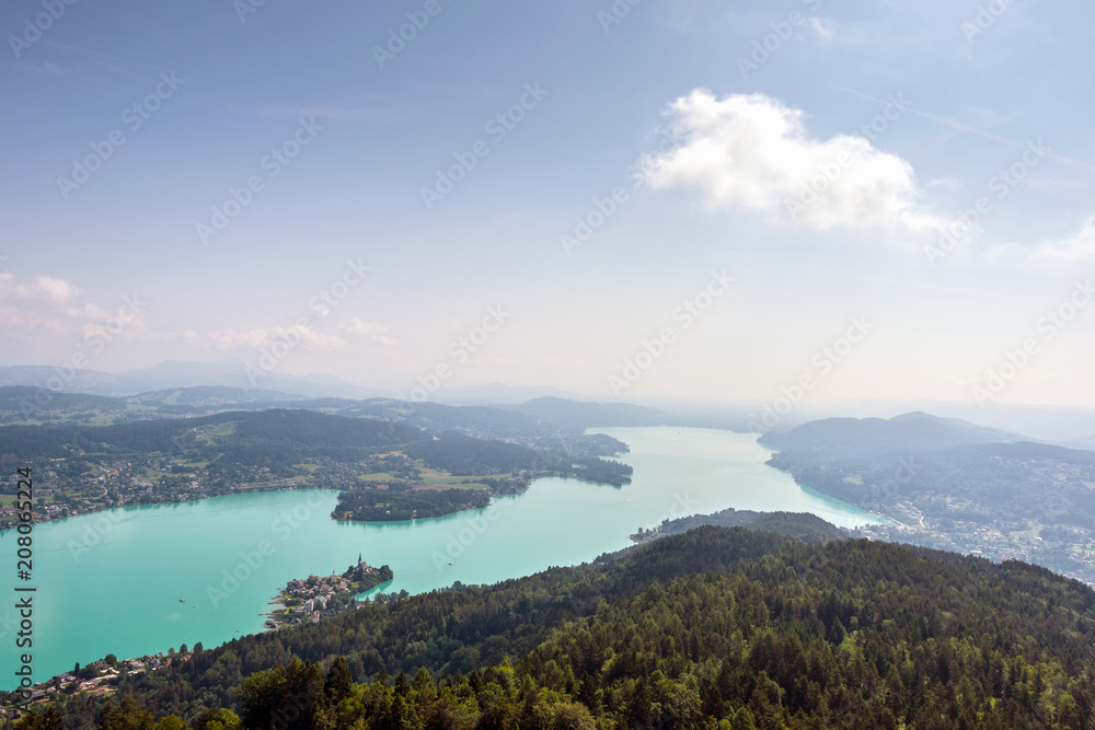 View over Woerthersee, Carinthia, Austria