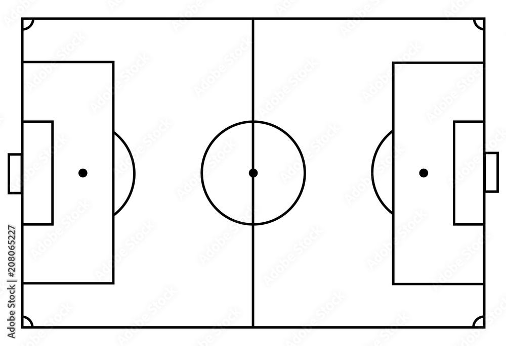 Scheme of the football field, soccer field. marking of football field, soccer field. vector textures Scheme of the football field, soccer field. marking of football field, soccer field. vector textures