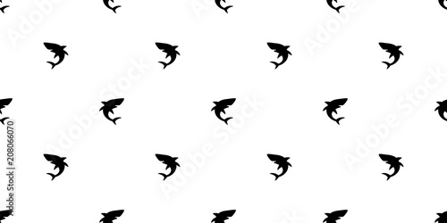 shark seamless pattern vector isolated dolphin whale ocean sea island wallpaper background