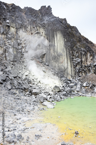 The crater of volcano Sibayak