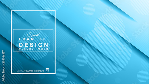 Cover or Flyer layout with Geometric colorful background with high saturated gradients