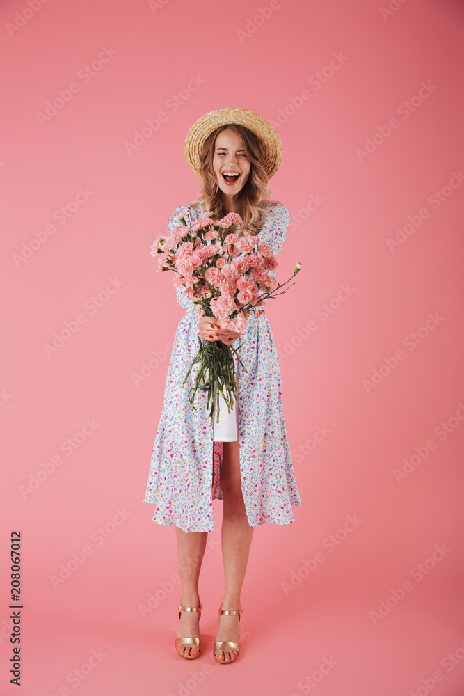 Full length portrait of an excited young woman Full length portrait of an excited young woman