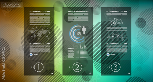 Cover or Flyer layout with Geometric colorful background with high saturated gradients